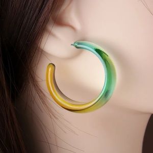 New Retro Color Resin earrings